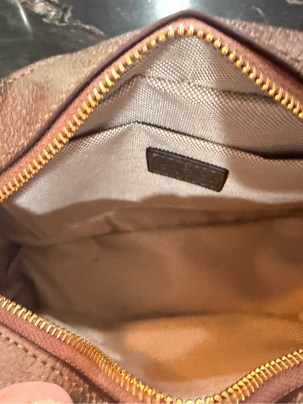 Gucci Beige Brown Monogram Crossbody with Green and Red Stripe - Picture 3 of 6